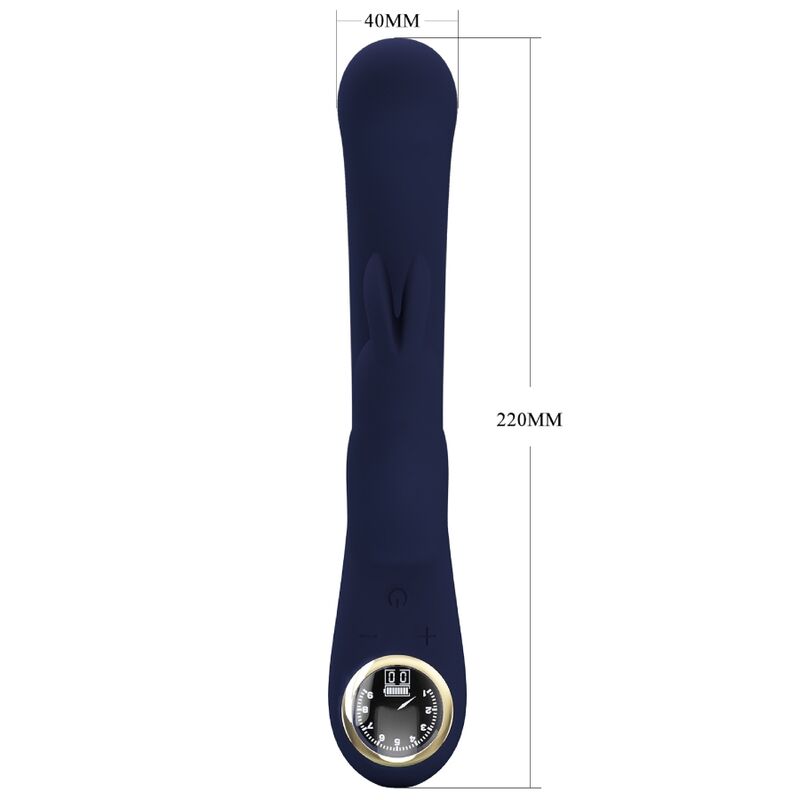 PRETTY LOVE - VIBRATORE LAMAR STIMOLATORE PUNTO G CON RABBIT BLU