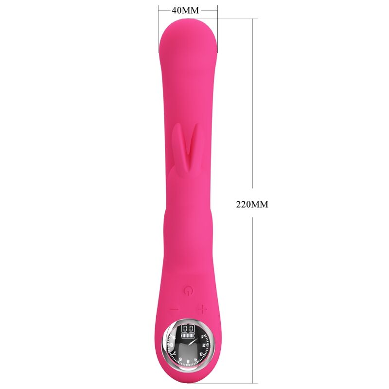 PRETTY LOVE - VIBRATORE LAMAR STIMOLATORE PUNTO G CON RABBIT ROSA