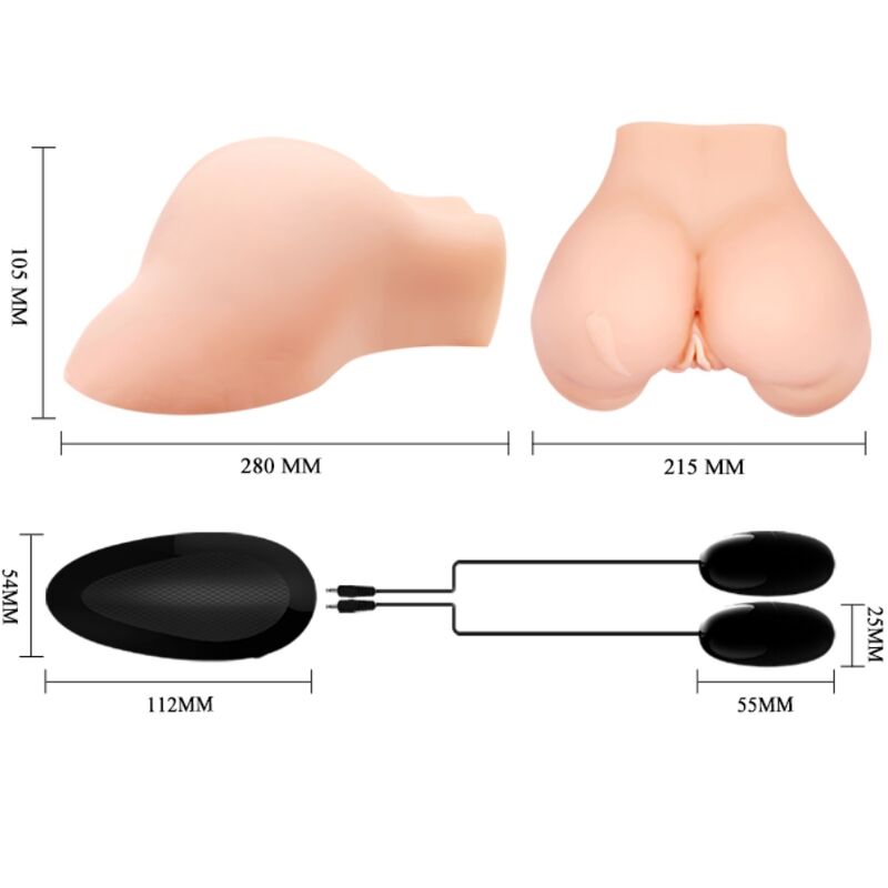 CRAZY BULL - MASTURBATORE REALISTICO VIBRANTE CON VAGINA E ANO 