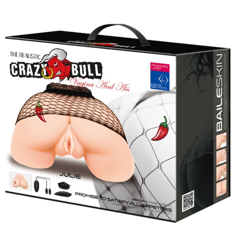 CRAZY BULL - MASTURBATORE REALISTICO VIBRANTE CON VAGINA E ANO 