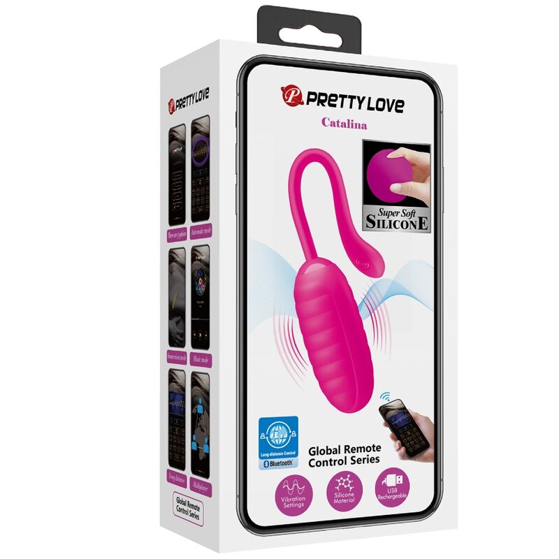PRETTY LOVE - OVETTO CATALINA VIBRANTE RICARICABILE APP LONG DISTANCE ROSA