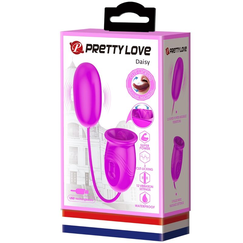 PRETTY LOVE - OVETTO DAISY VIBRANTE CON DOPPIA STIMOLAZIONE VIOLA