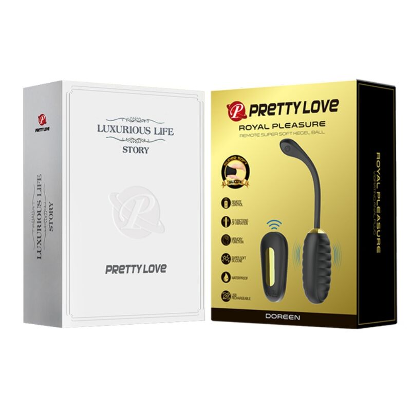 PRETTY LOVE - OVETTO DOREEN LUXURY VIBRANTE RICARICABILE CON TELECOMANDO NERO