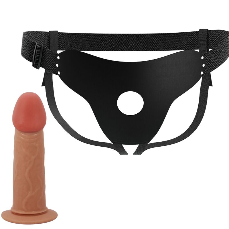 PRETTY LOVE - HARNESS REGOLABILE STARK CON DILDO VIBRANTE CAVO