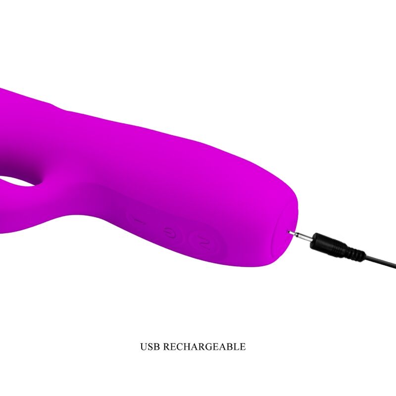 PRETTY LOVE - VIBRATORE MELANIE CON RABBIT RICARICABILE VIOLA