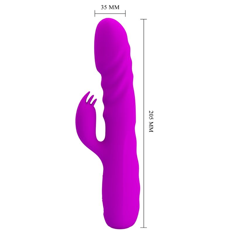 PRETTY LOVE - VIBRATORE MELANIE CON RABBIT RICARICABILE VIOLA