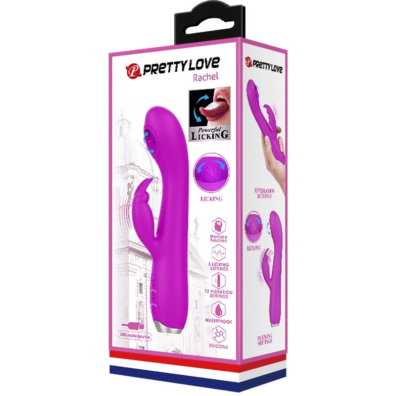 PRETTY LOVE - VIBRATORE RACHEL RICARICABILE A ONDE STIMOLANTI VIOLA