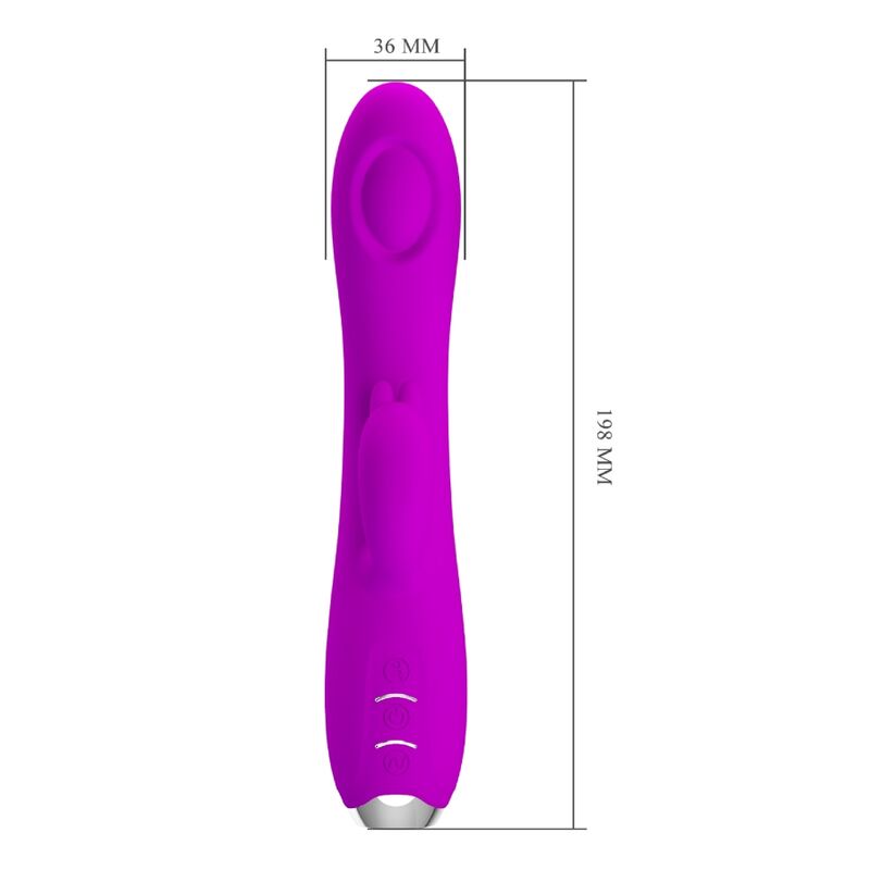 PRETTY LOVE - VIBRATORE REGINA CON SUCCHIATORE A ONDE PULSATE  RICARICABILE VIOLA