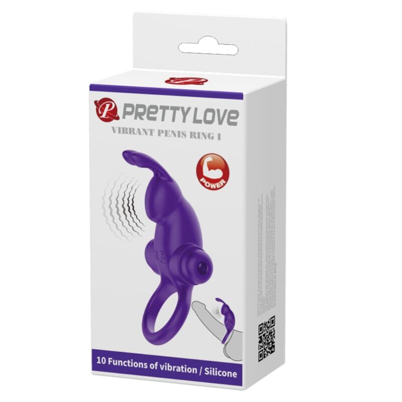 PRETTY LOVE - ANELLO PENE VIBRANTE  MODELLO  I  CON RABBIT VIOLA
