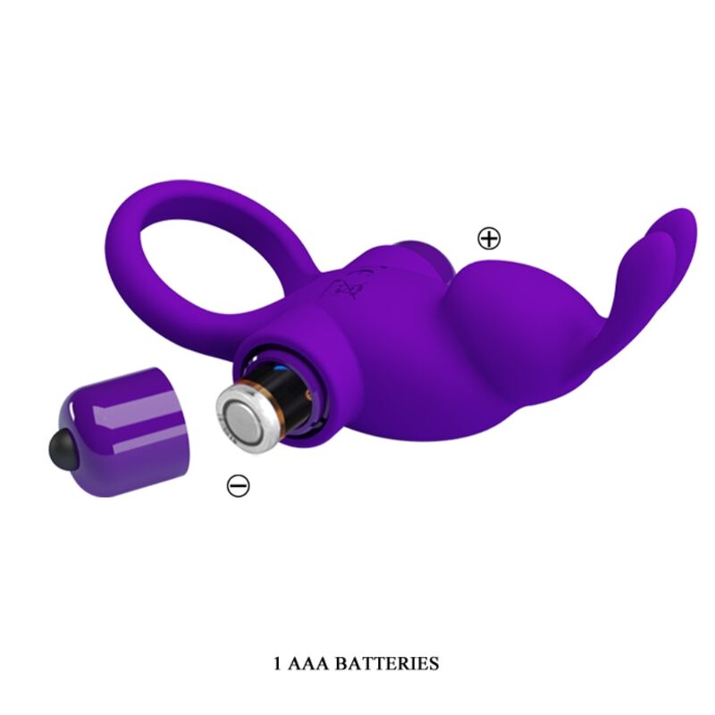 PRETTY LOVE - ANELLO PENE VIBRANTE CON RABBIT VIOLA