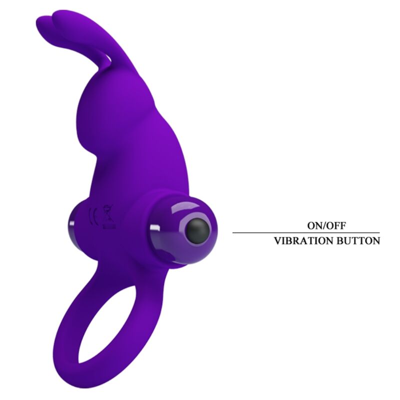 PRETTY LOVE - ANELLO PENE VIBRANTE  MODELLO  I  CON RABBIT VIOLA