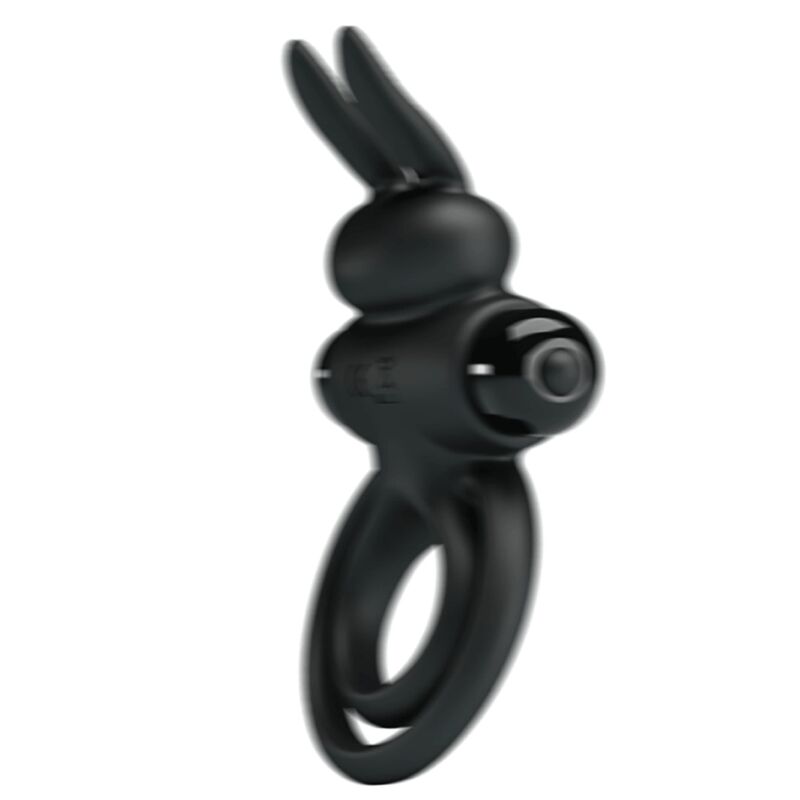 PRETTY LOVE - ANELLO PENE VIBRANTE CON RABBIT NERO