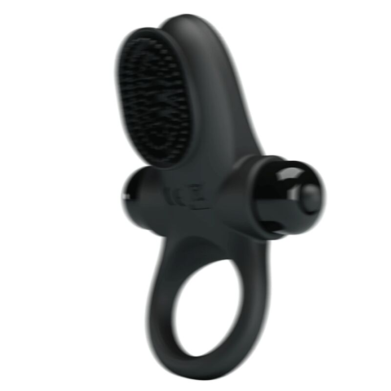 PRETTY LOVE - ANELLO PENE VIBRANTE NERO E STIMOLATORE CLITORIDE