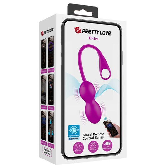 PRETTY LOVE - ELVIRA PALLINE VIBRANTI RICARICABILI APP LONG DISTANCE VIOLA