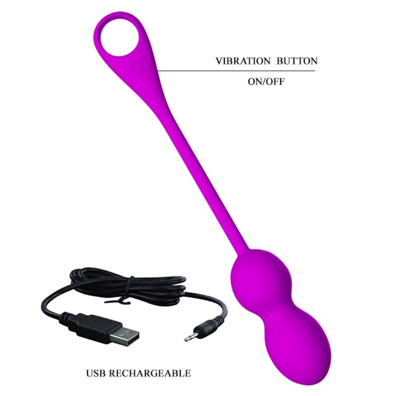 PRETTY LOVE - ELVIRA PALLINE VIBRANTI RICARICABILI APP LONG DISTANCE VIOLA