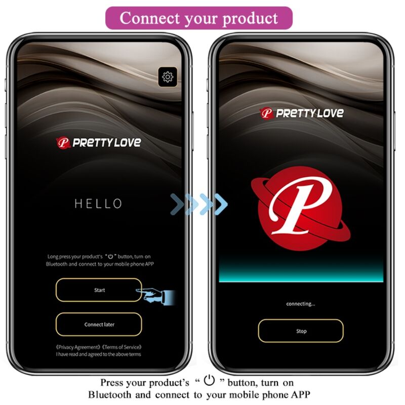 PRETTY LOVE - PALLINE ELVIRA VIBRANTI  RICARICABILI CON APP VIOLA