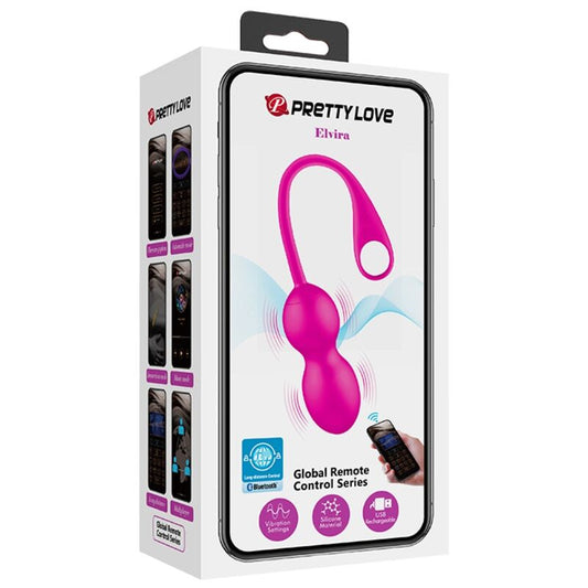 PRETTY LOVE - ELVIRA PALLINE VIBRANTI RICARICABILI APP LONG DISTANCE ROSA