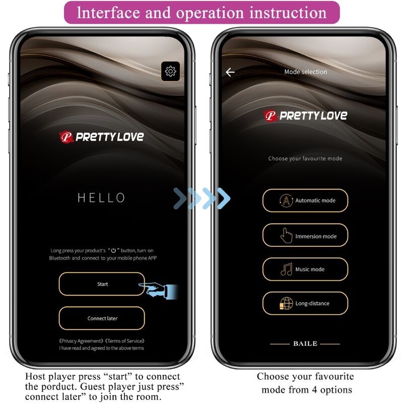 PRETTY LOVE - PLUG ANALE JEFFERSON CON APP LONG DISTANCE NERO