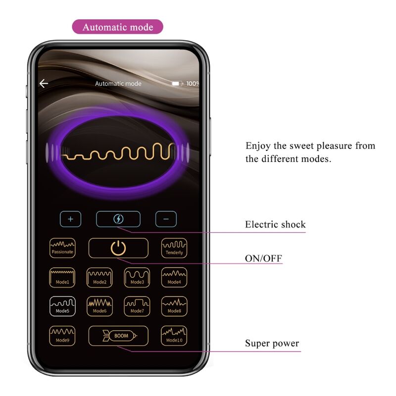 PRETTY LOVE - PLUG ANALE JEFFERSON CON APP LONG DISTANCE NERO