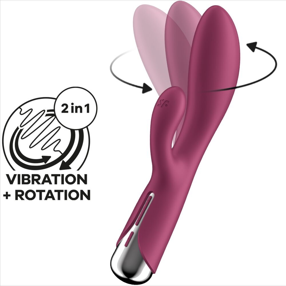 SATISFYER - SPINNING RABBIT 1 STIMOLAZIONE CLITORIDE E PUNTO G ROSSO