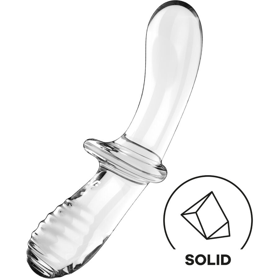 SATISFYER - DOUBLE CRYSTAL DILDO TRASPARENTE