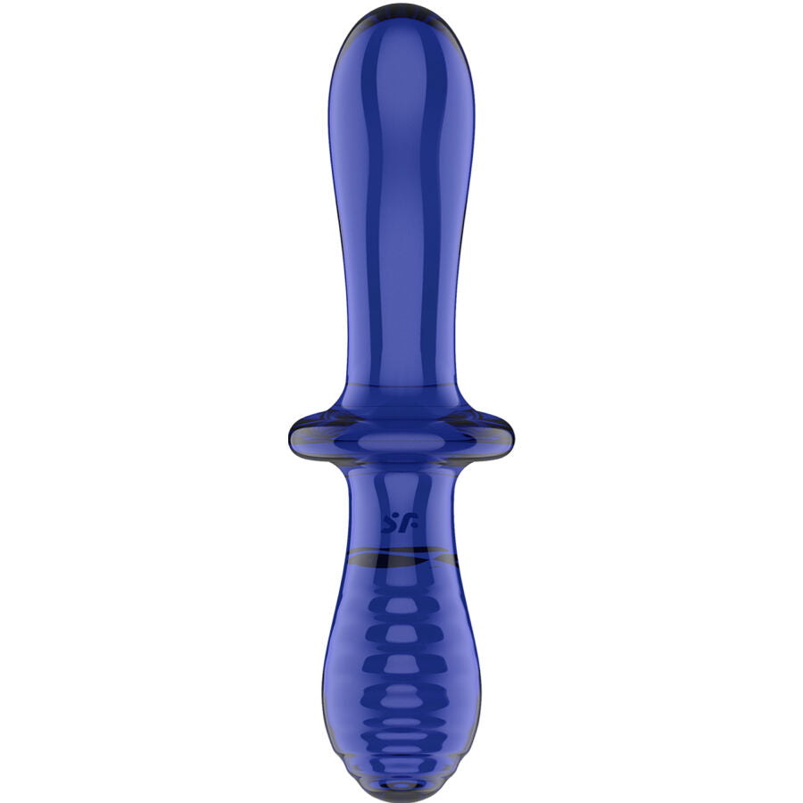 SATISFYER - DOUBLE CRYSTAL DILDO IN VETRO TRASPARENTE