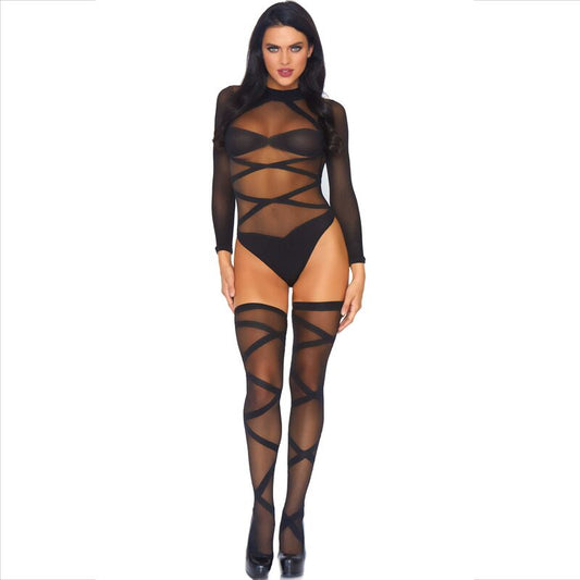 LEG AVENUE - SET 2 PEZZI BODY E CALZE