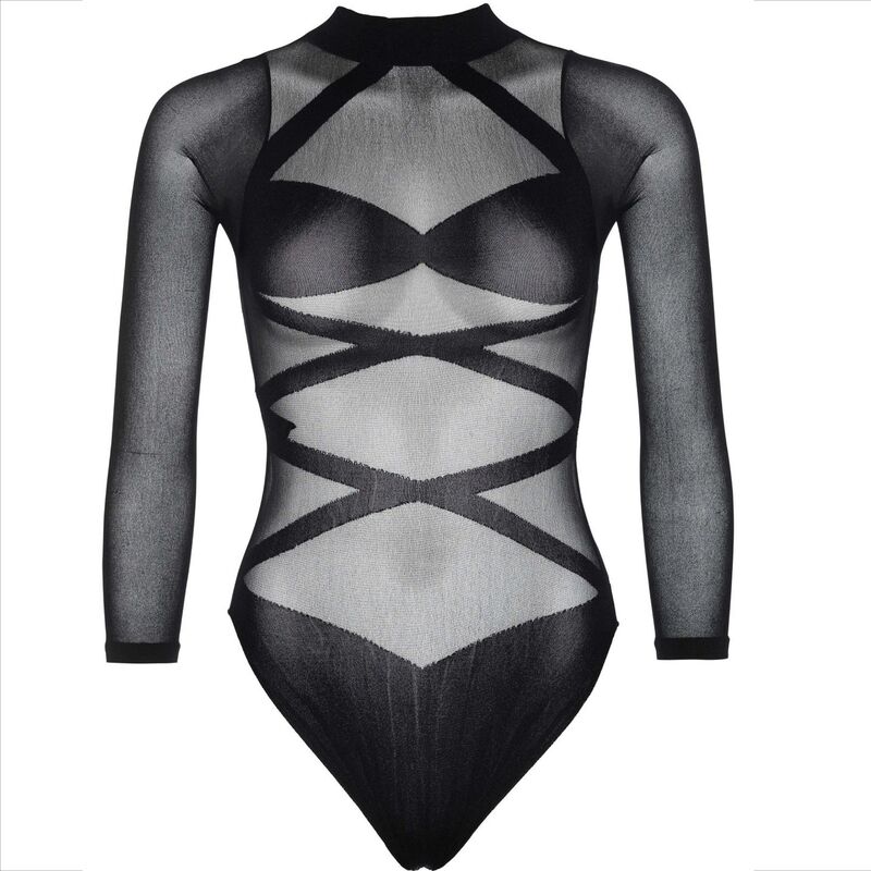 LEG AVENUE - BODY COPRENTE VELATO CON CALZE