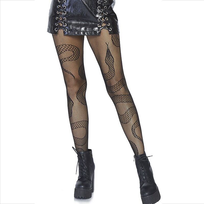 LEG AVENUE - CALZE IN RETE SNAKES NERE