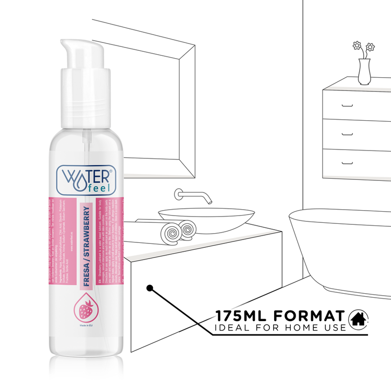 WATERFEEL - LUBRIFICANTE A BASE D'ACQUA AROMA FRAGOLA 175 ML