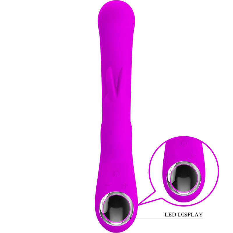 PRETTY LOVE - VIBRATORE LAMAR STIMOLATORE PUNTO G CON RABBIT FUCSIA