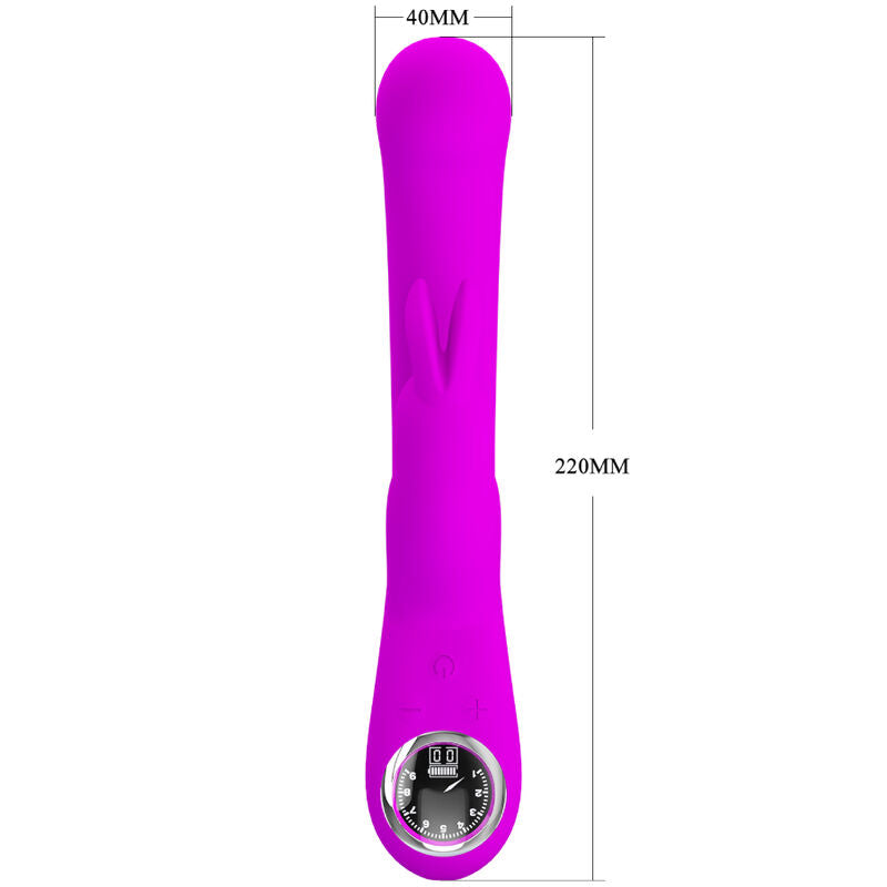 PRETTY LOVE - VIBRATORE LAMAR STIMOLATORE PUNTO G CON RABBIT FUCSIA