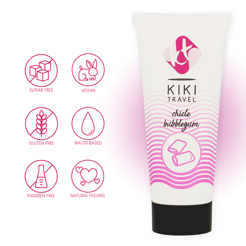 KIKÍ TRAVEL - LUBRIFICANTE AROMA BUBBLEGUM 50 ML