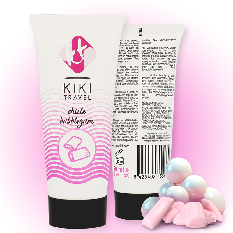 KIKÍ TRAVEL - LUBRIFICANTE AROMA BUBBLEGUM 50 ML