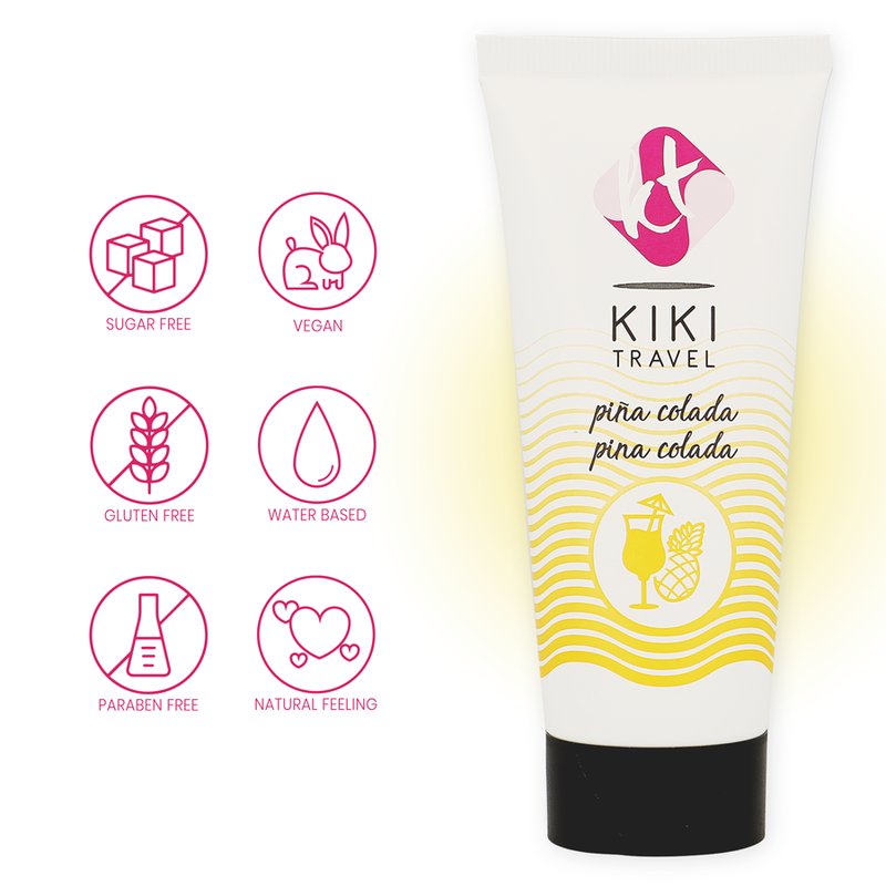KIKÍ TRAVEL - LUBRIFICANTE AROMA PINA COLADA 50 ML