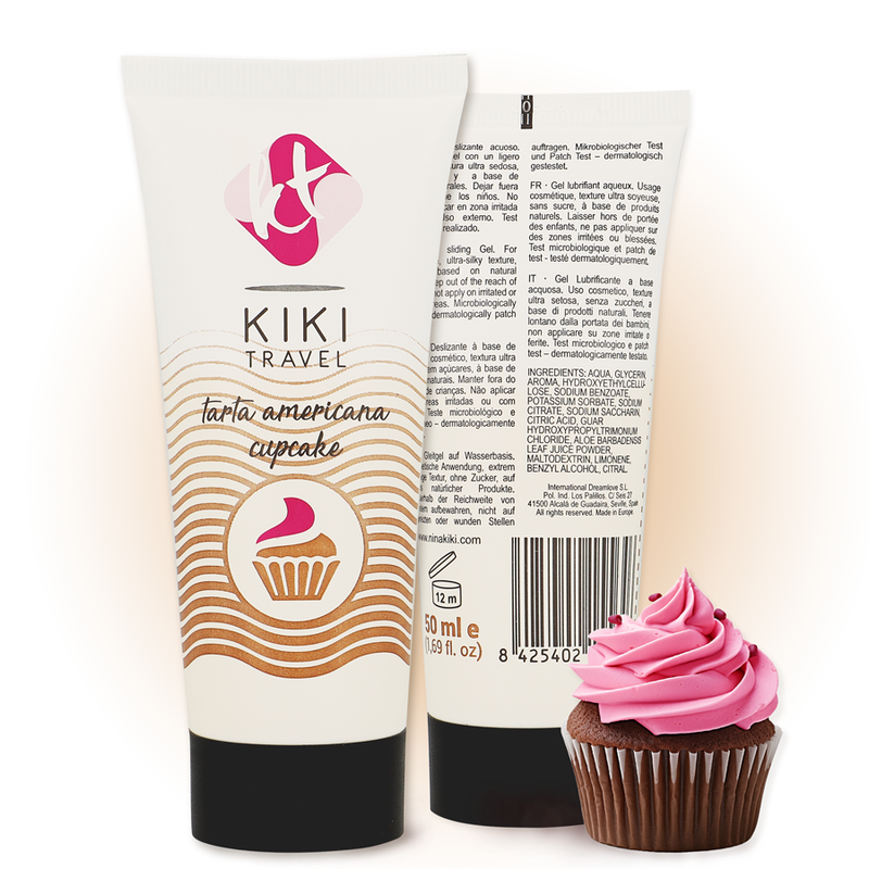 KIKÍ TRAVEL - LUBRIFICANTE AROMA CUPCAKE 50 ML