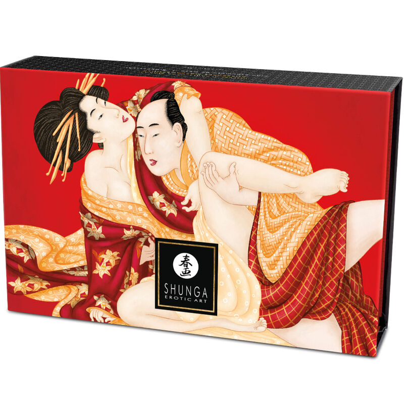 SHUNGA - KIT POLVERE DA MASSAGGIO COMMESTIBILE AROMA FRAGOLE E CHAMPAGNE