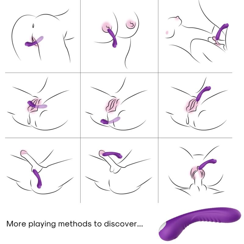 VIBRATORE G-SPOT FLESSIBILE, 9 MODALITÀ VIBRAZIONE, SILICONE MEDICO