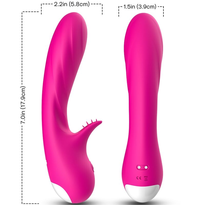 VIBRATORE CON STIMOLATORE ROMANCE FUCSIA
