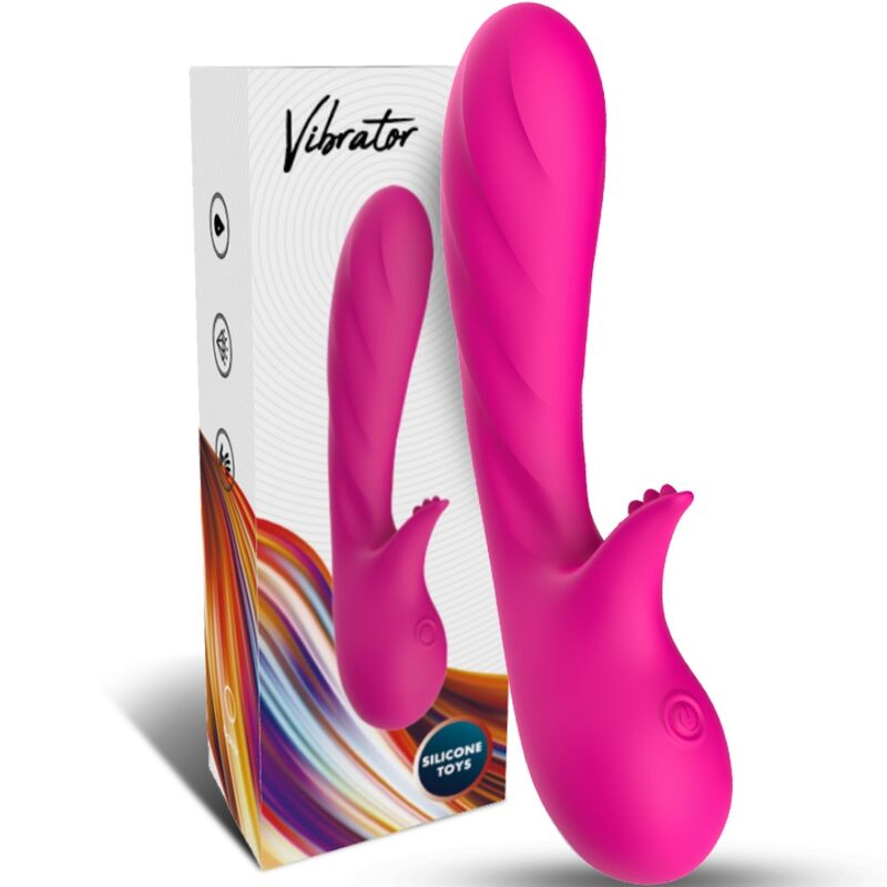 VIBRATORE CON STIMOLATORE ROMANCE FUCSIA