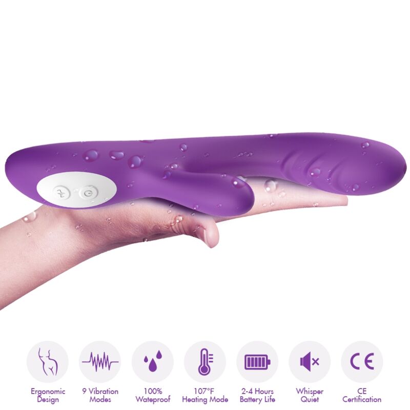 VIBRATORE DOPPIA STIMOLAZIONE, 18 MODALITÀ DI VIBRAZIONE E RISCALDAMENTO INTELLIGENTE