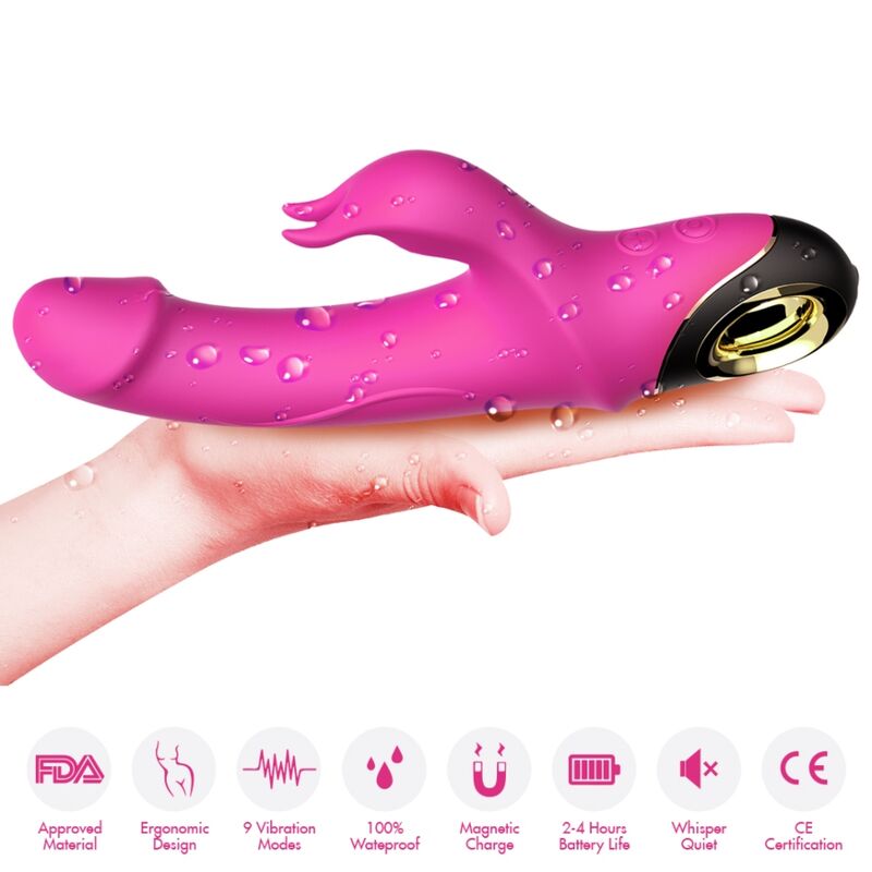 VIBRATORE CON RABBIT METEROR FUCSIA