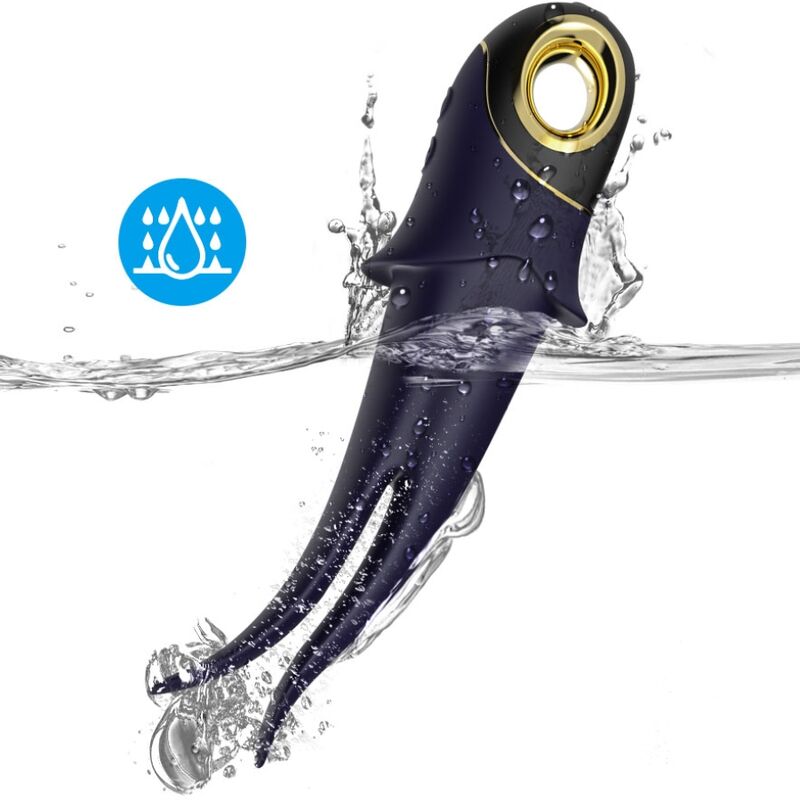 STIMOLATORE CLITORIDE VIBRANTE DOPPIA PUNTA BLU