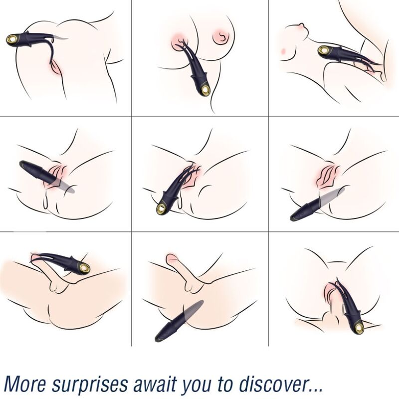 STIMOLATORE CLITORIDE VIBRANTE DOPPIA PUNTA BLU