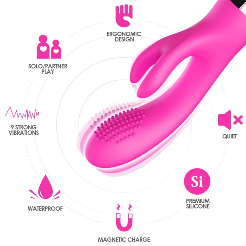 VIBRATORE CON RABBIT FUCSIA