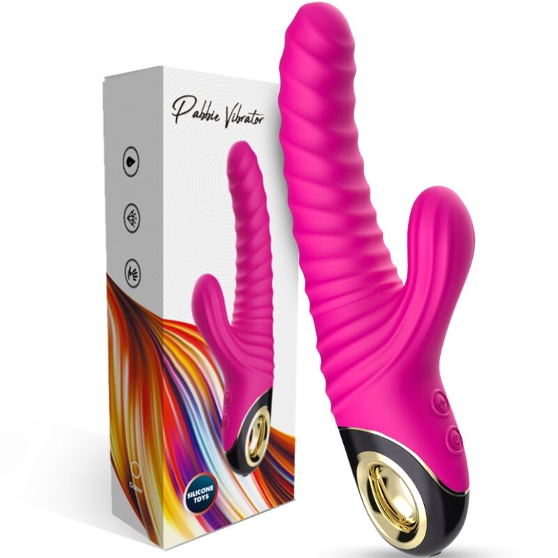 VIBRATORE CON STIMOLATORE IN SILICONE ETERNITY FUCSIA