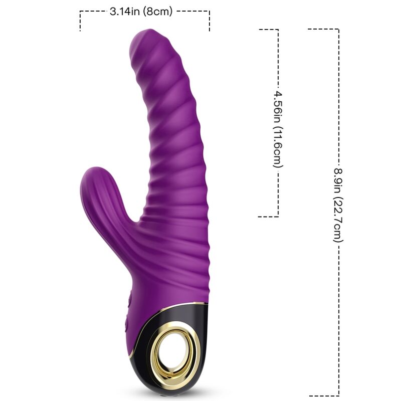 VIBRATORE CON STIMOLATORE IN SILICONE ETERNITY VIOLA