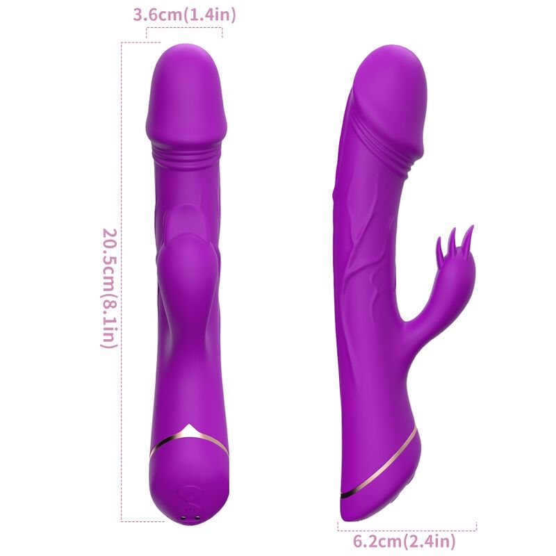 VIBRATORE CON RABBIT IN SILICONE VIOLA