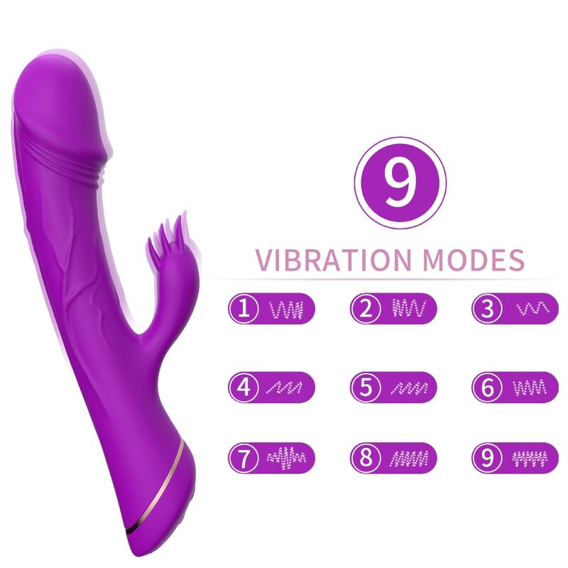VIBRATORE CON RABBIT IN SILICONE VIOLA