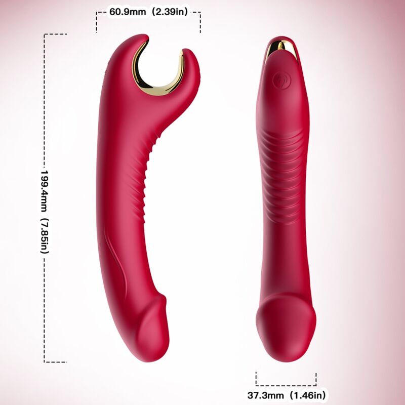 VIBRATORE FLESSIBILE CON ANELLO PRINCE ROSSO